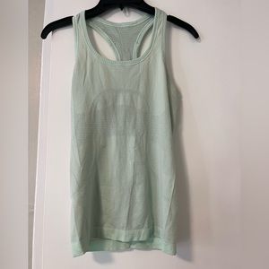 Lululemon swiftly tech racer back tank top wild mint size 4